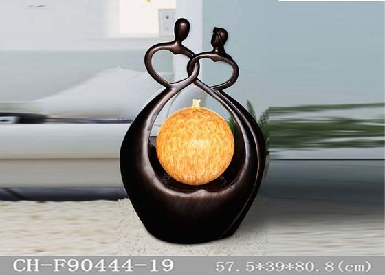 Света фонтана Polyresin золота Брауна крытые со средним шариком поставщик
